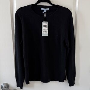 Antonio Melanie 100% Cashmere Cameron Black Crew Neck Sweater NWT